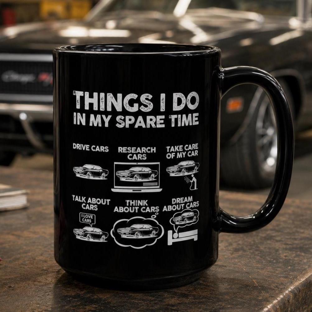 Things I Do In My Spare Time Mug - lifestyle photo