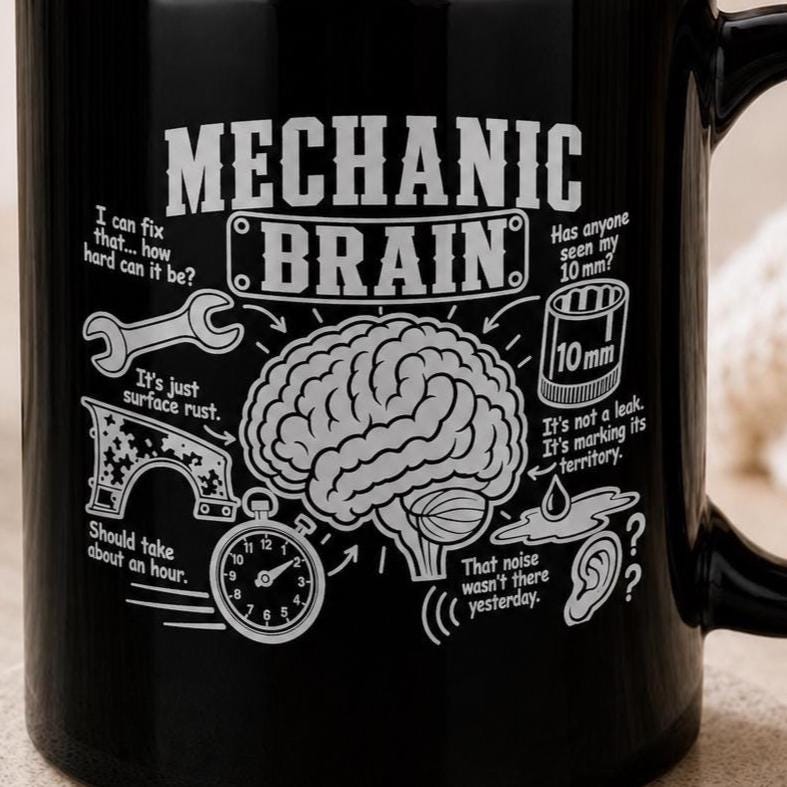 Mechanic Brain Coffee Mug - lifestyle photo