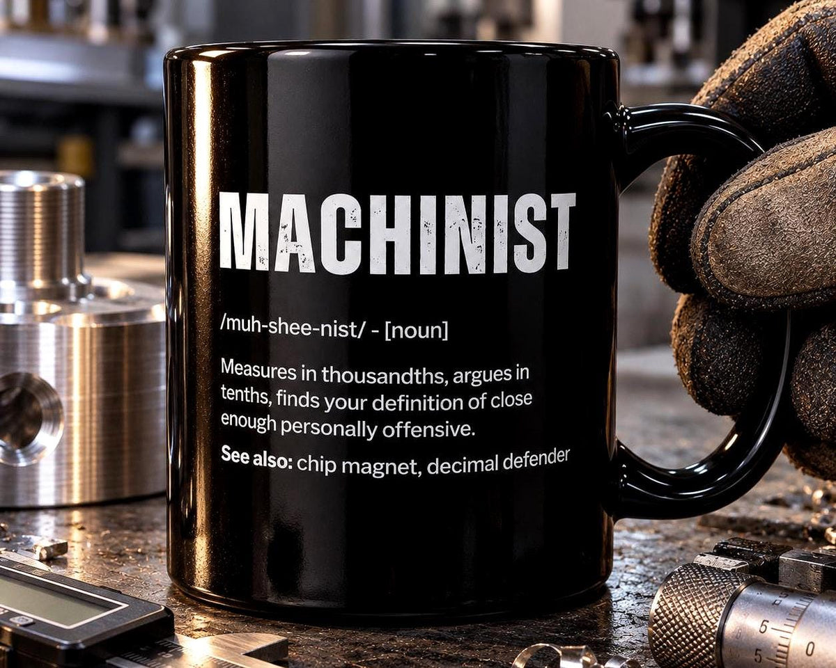 Machinist Definition Coffee Mug - lifestyle photo