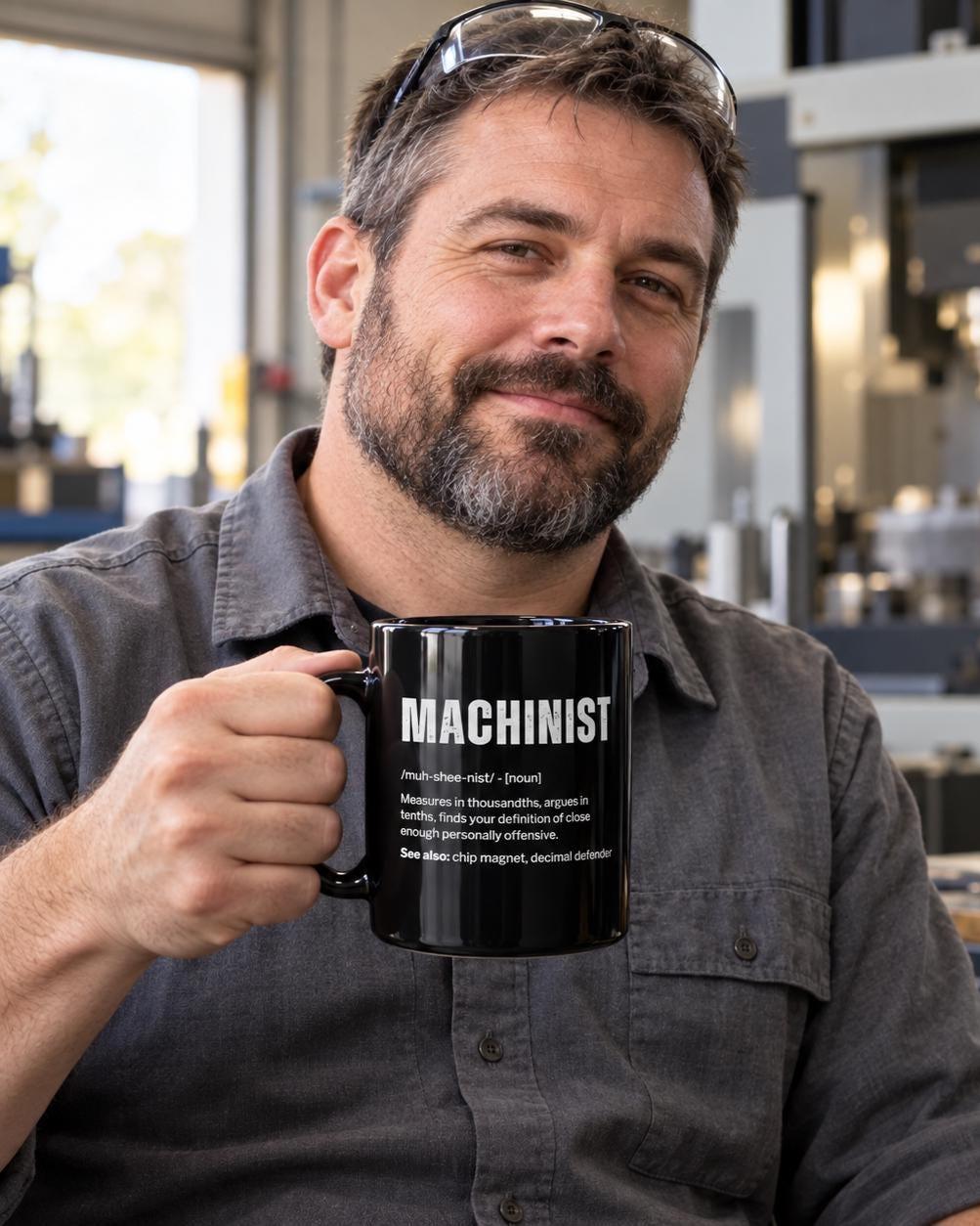 Machinist Definition Coffee Mug - lifestyle photo