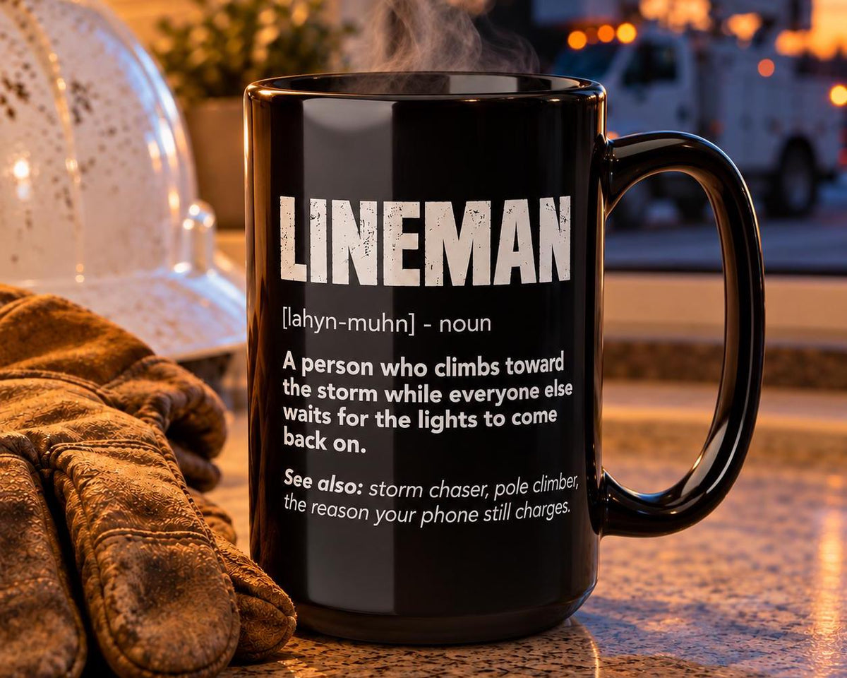 Lineman Definition Coffee Mug - lifestyle photo