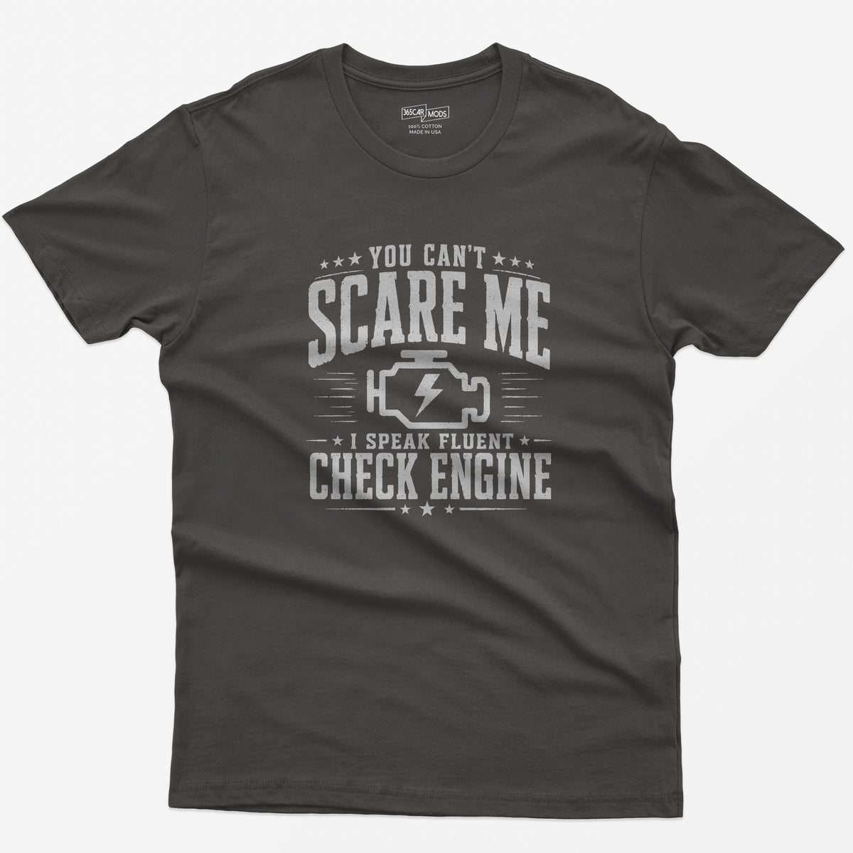 Vintage Check Engine T-Shirt - Dark Heather