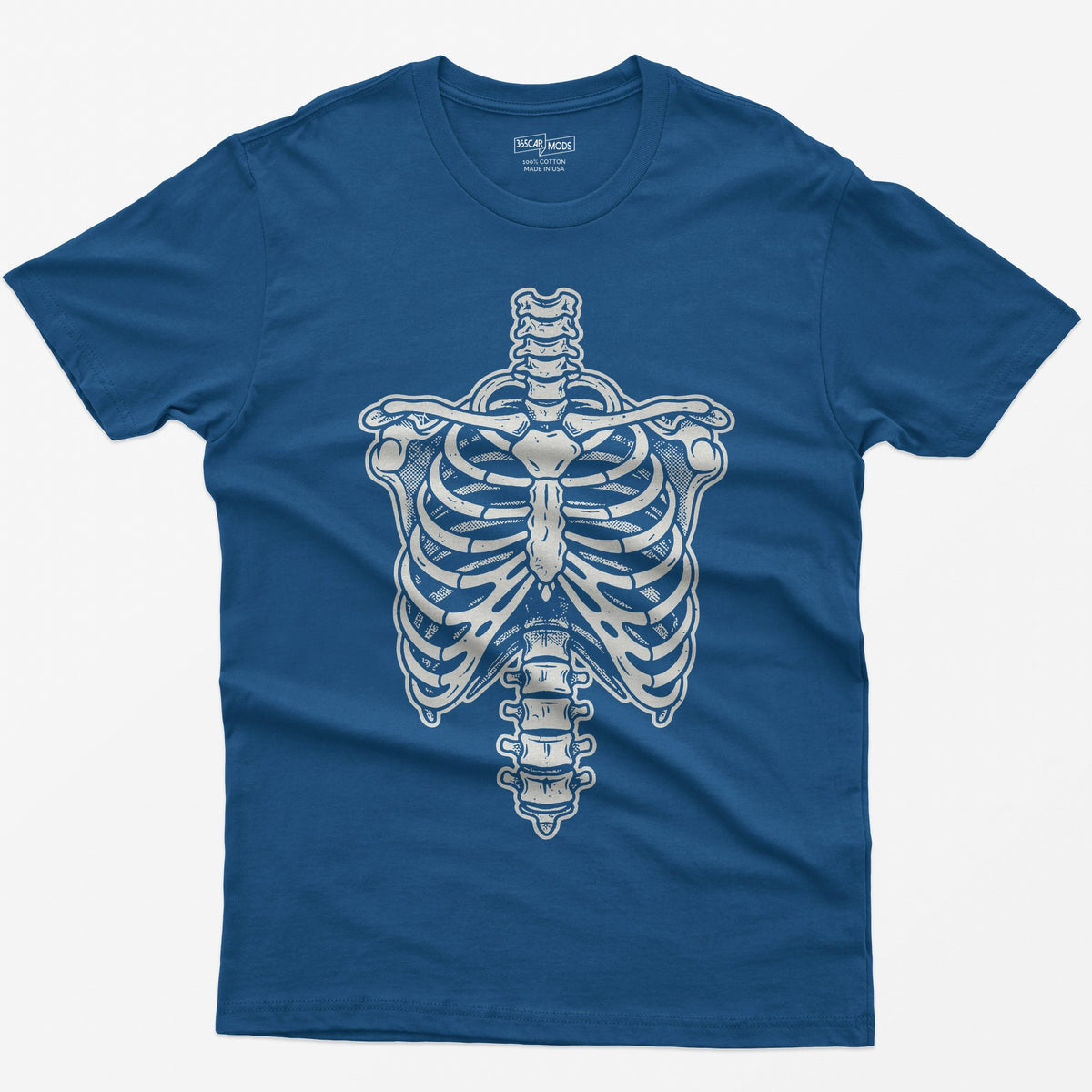 Vintage Rib Cage Skeleton T-Shirt - Royal