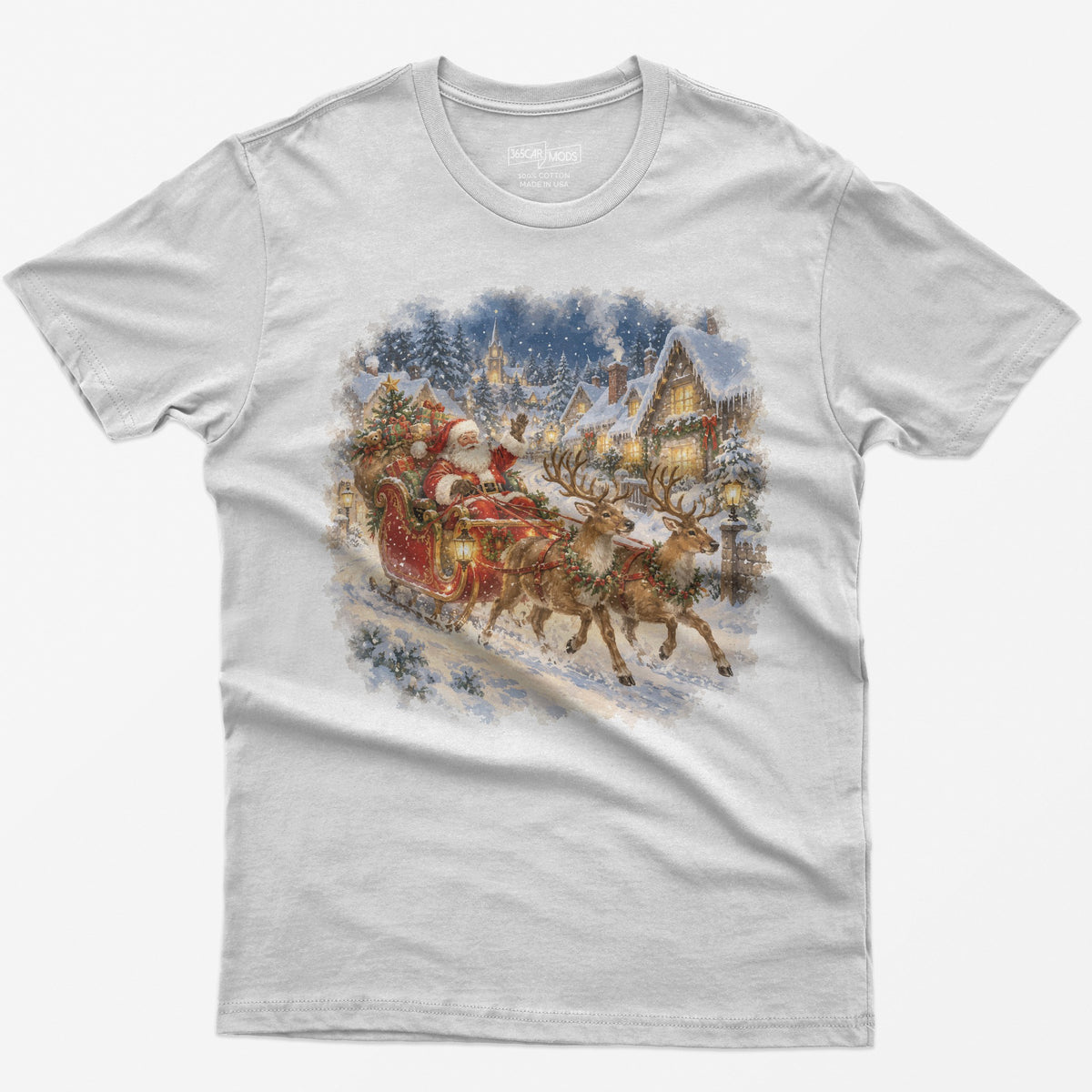 Vintage Santa Sleigh Christmas T-Shirt