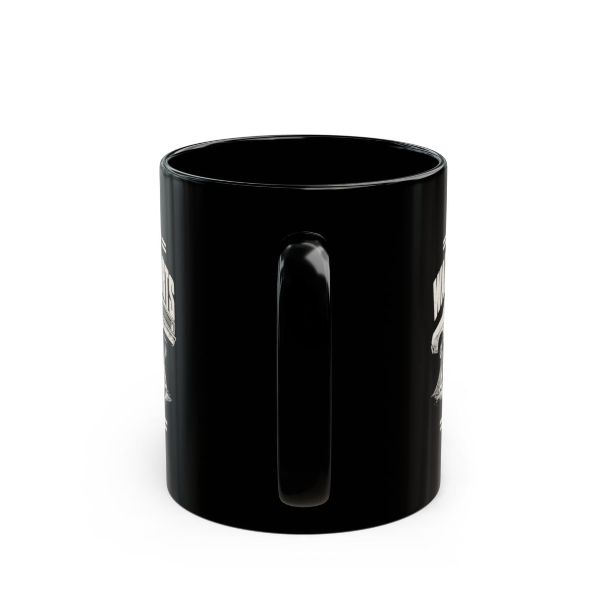 Waiting on Parts Personalized Garage Mug - 11oz black coffee mug, back view