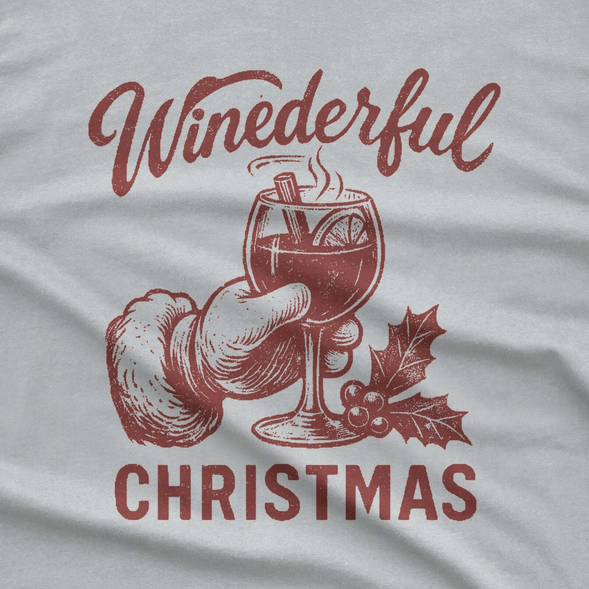 Winederful Christmas T-Shirt design close-up