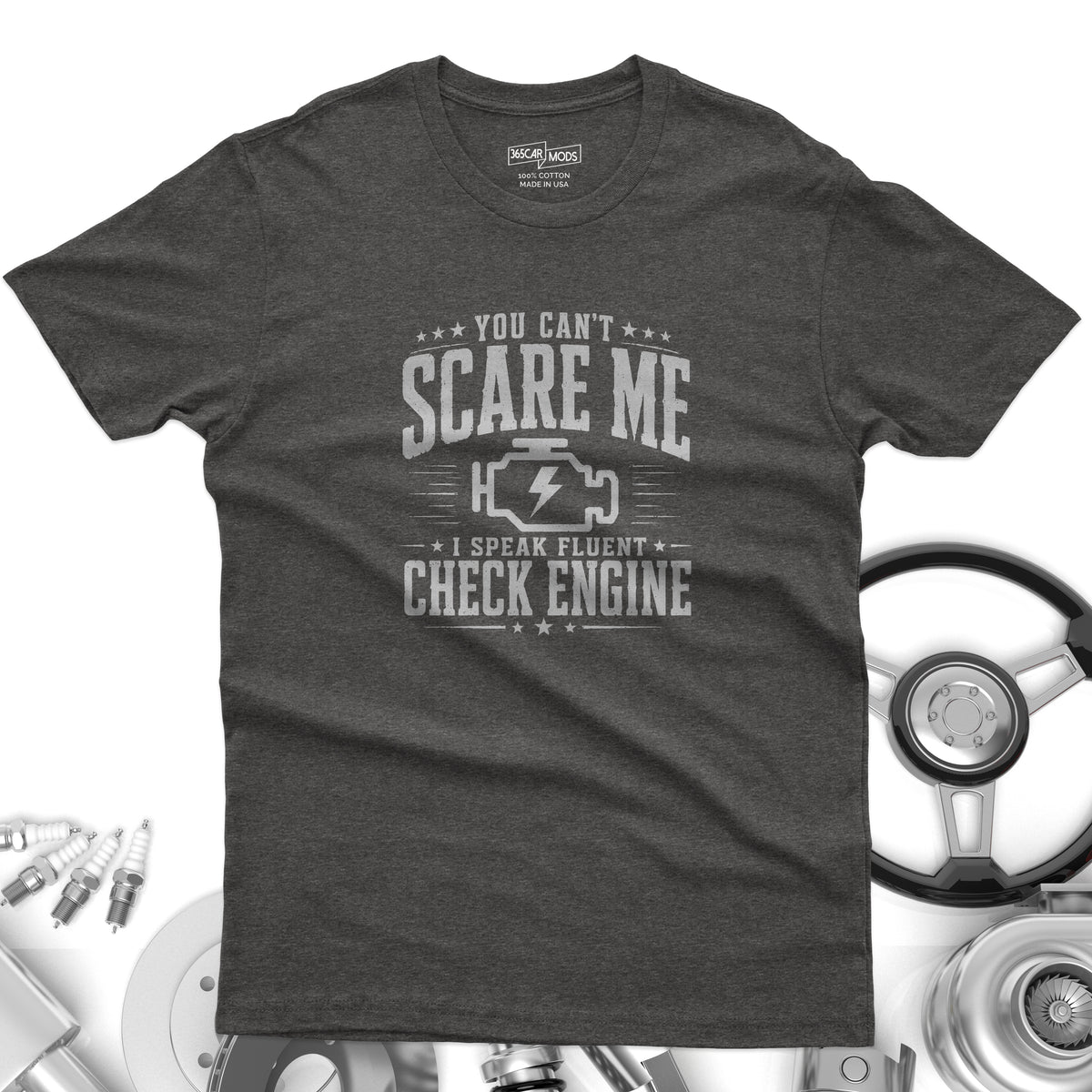 Vintage Check Engine T-Shirt | Distressed Car Guy Gift Tee