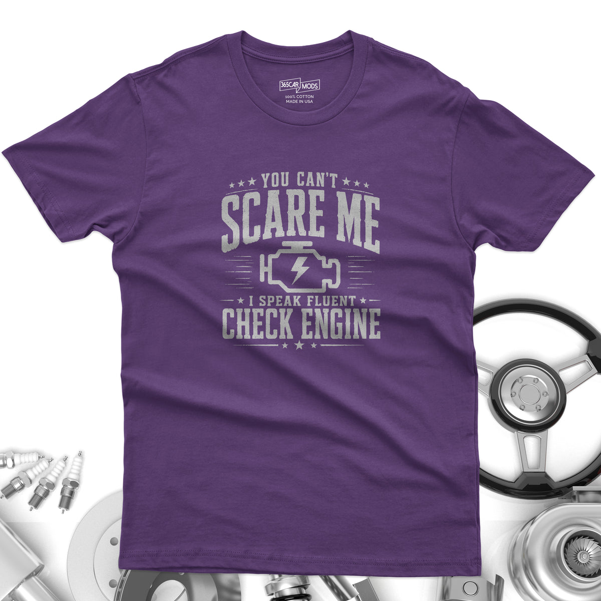 Vintage Check Engine T-Shirt | Distressed Car Guy Gift Tee