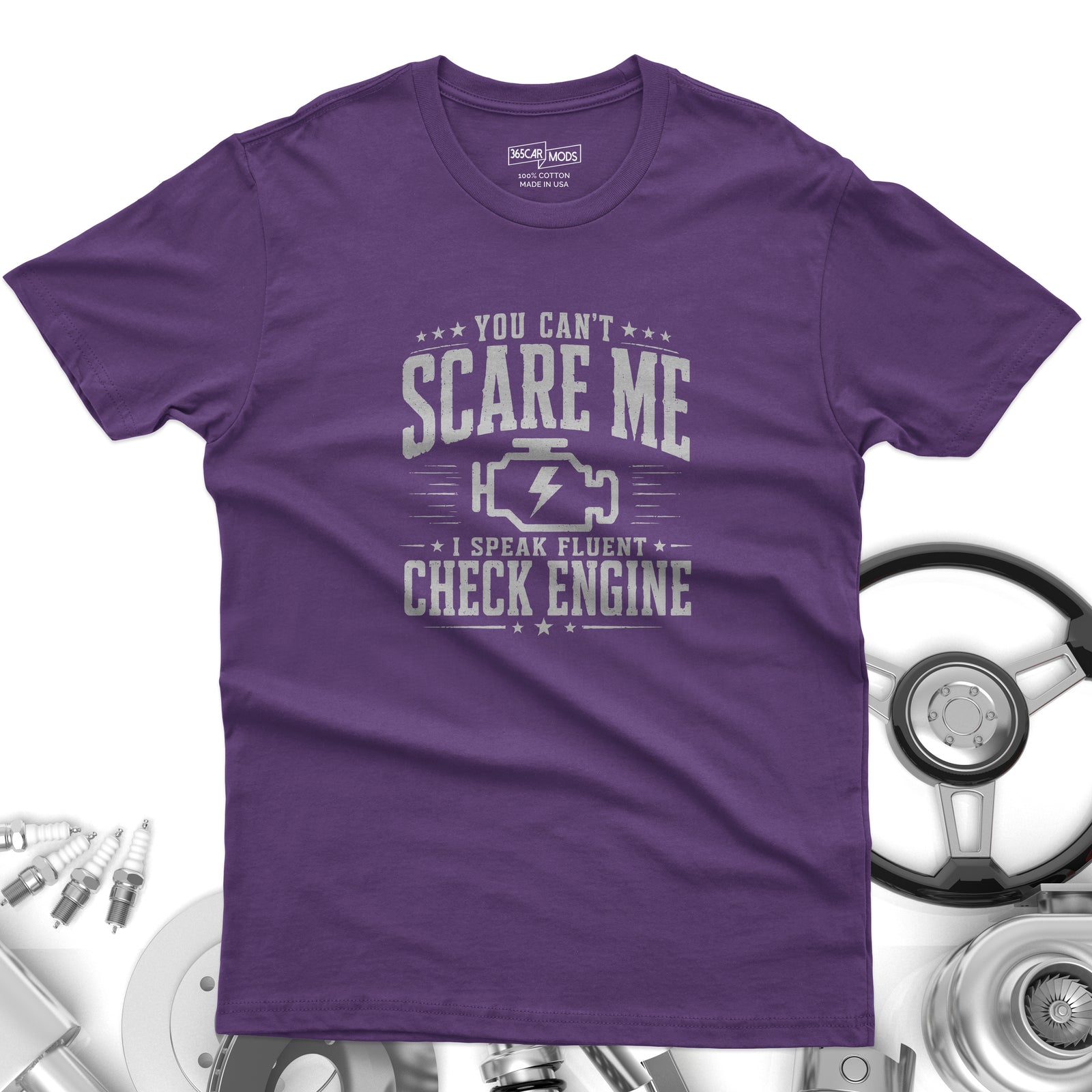 Vintage Check Engine T-Shirt | Distressed Car Guy Gift Tee