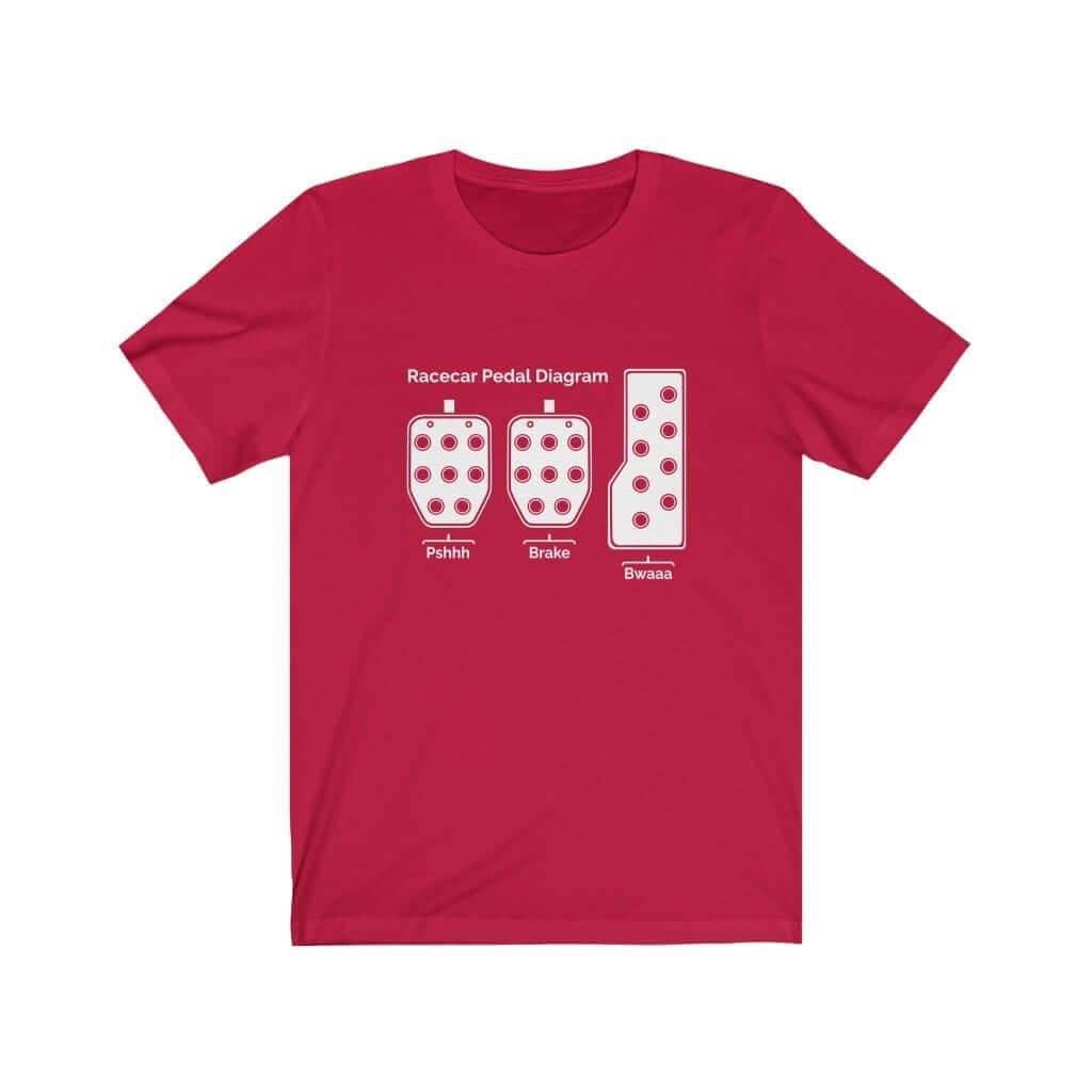 boss pedals t shirt Racecar 3 Pedals Manual Transmission T-Shirt
