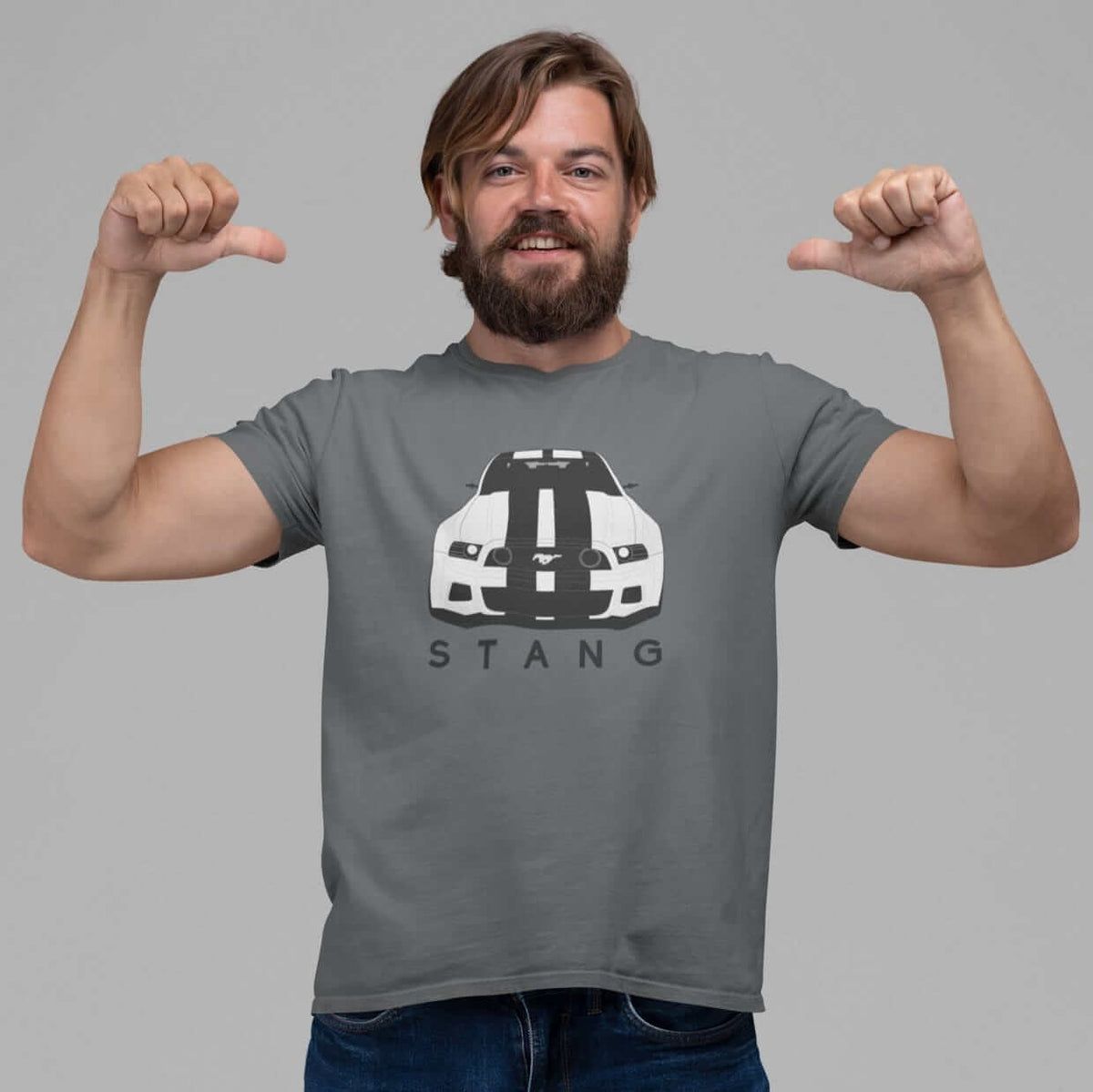 Need For Speed Muscle Car printed on dark grey car t-shirt designed for car lovers, car guys, car enthusiasts, muscle cars lovers and petrolheads