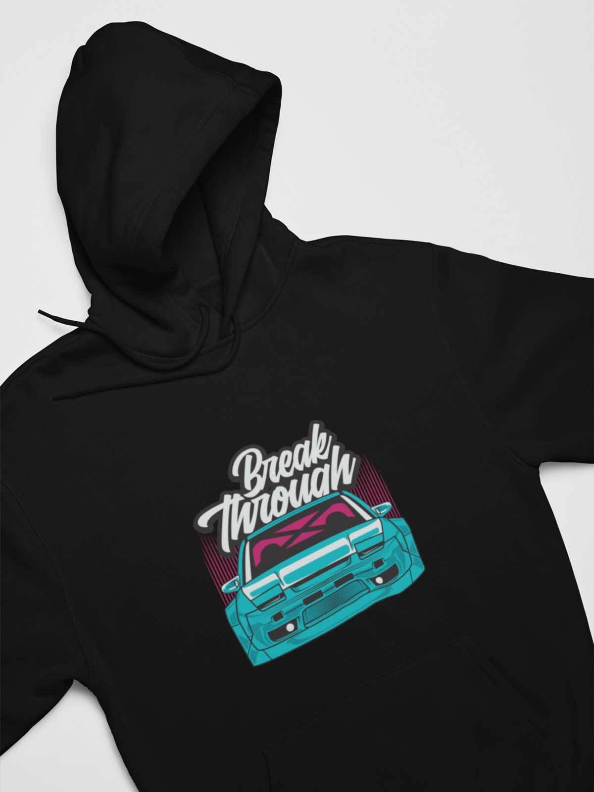 Japanese sports car printed on black car hoodie, JDM hooded sweatshirt, car guy gift, car lover, car fan, car enthusiast, petrolhead, JDM lover, boyfriend gift idea
