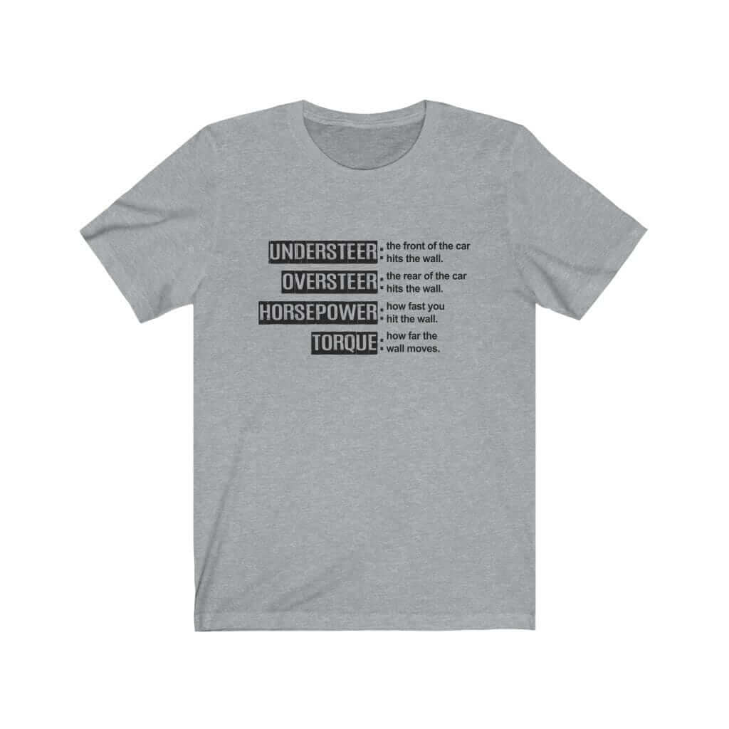 athletic heather funny car t-shirt, car merch, car guy gift, car apparel