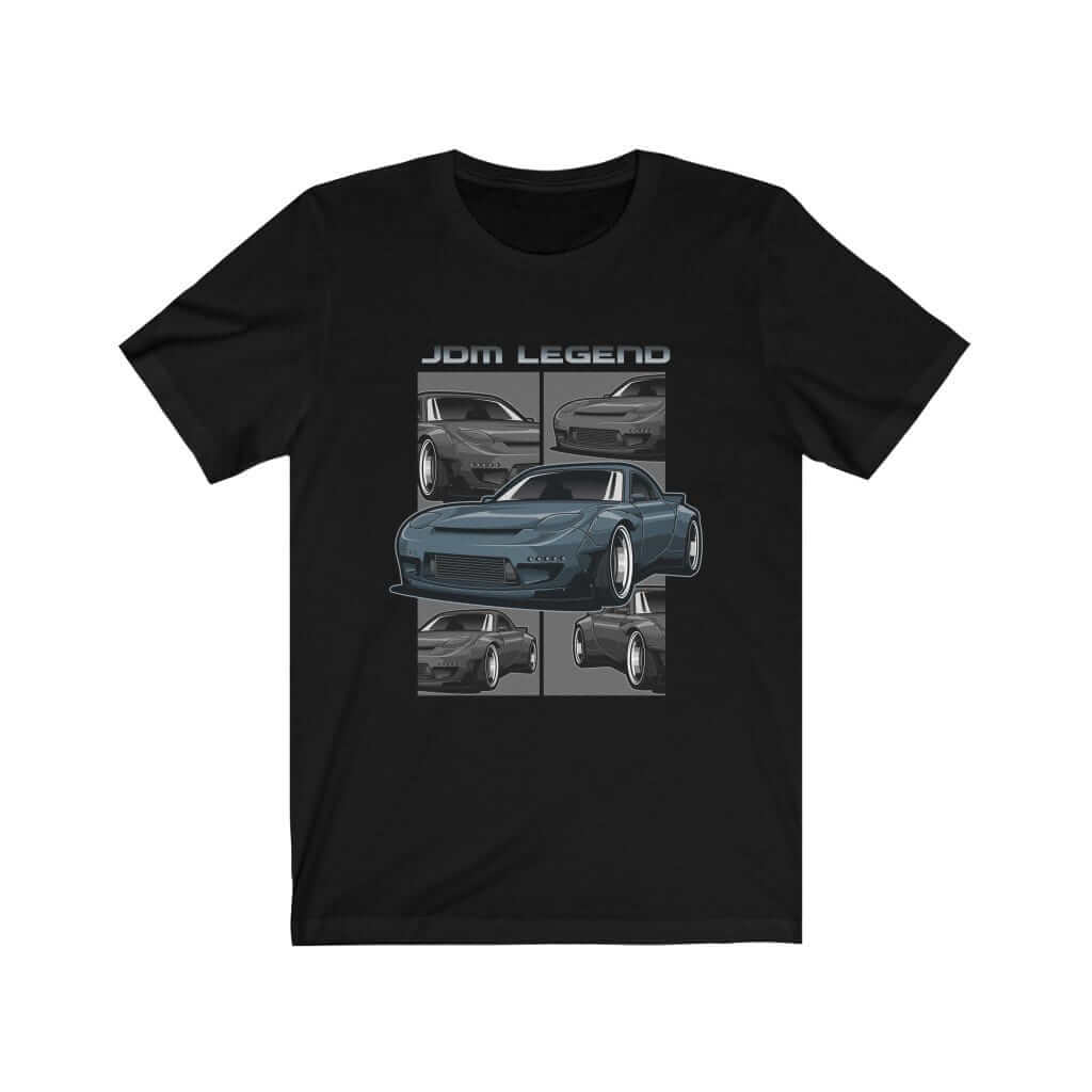Blue Japanese car printed on black t-shirt, JDM tee, car guy gift, car lover, car fan, car enthusiast, petrolhead, JDM lover, boyfriend gift idea