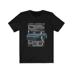 Blue Japanese car printed on black t-shirt, JDM tee, car guy gift, car lover, car fan, car enthusiast, petrolhead, JDM lover, boyfriend gift idea