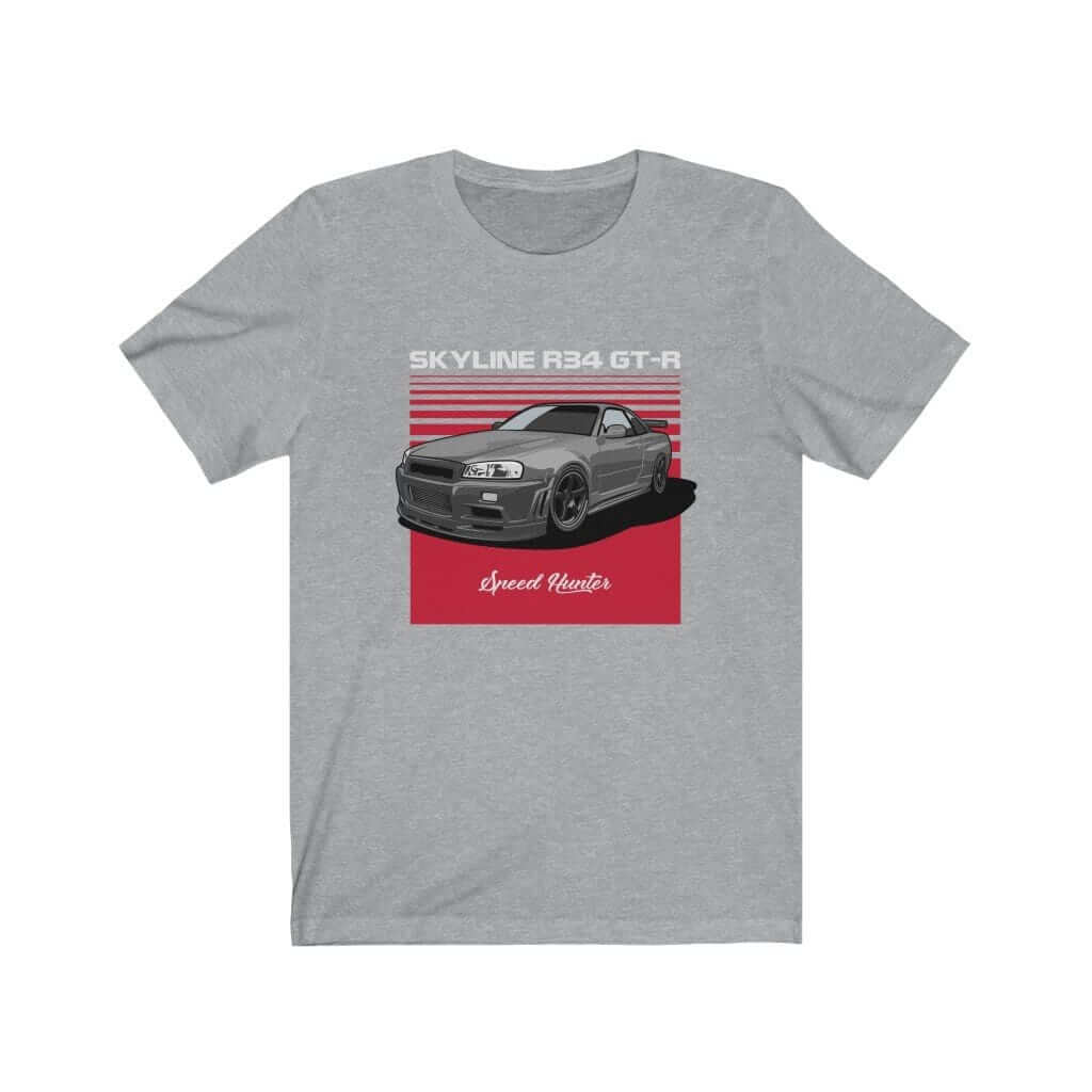T-Shirt Homme Fast GTR Skyline R34 JDM Legend - 100% Coton - Design Voiture Tunée - Cadeau Passion Auto - 11