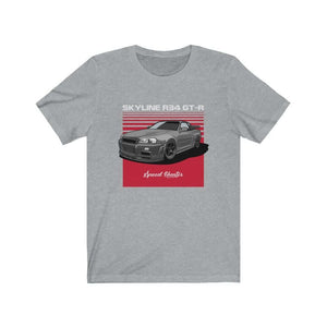Japanese car printed on athletic heather car t-shirt, jdm tee, car guy gift, car lover present, car-fan, car enthusiast