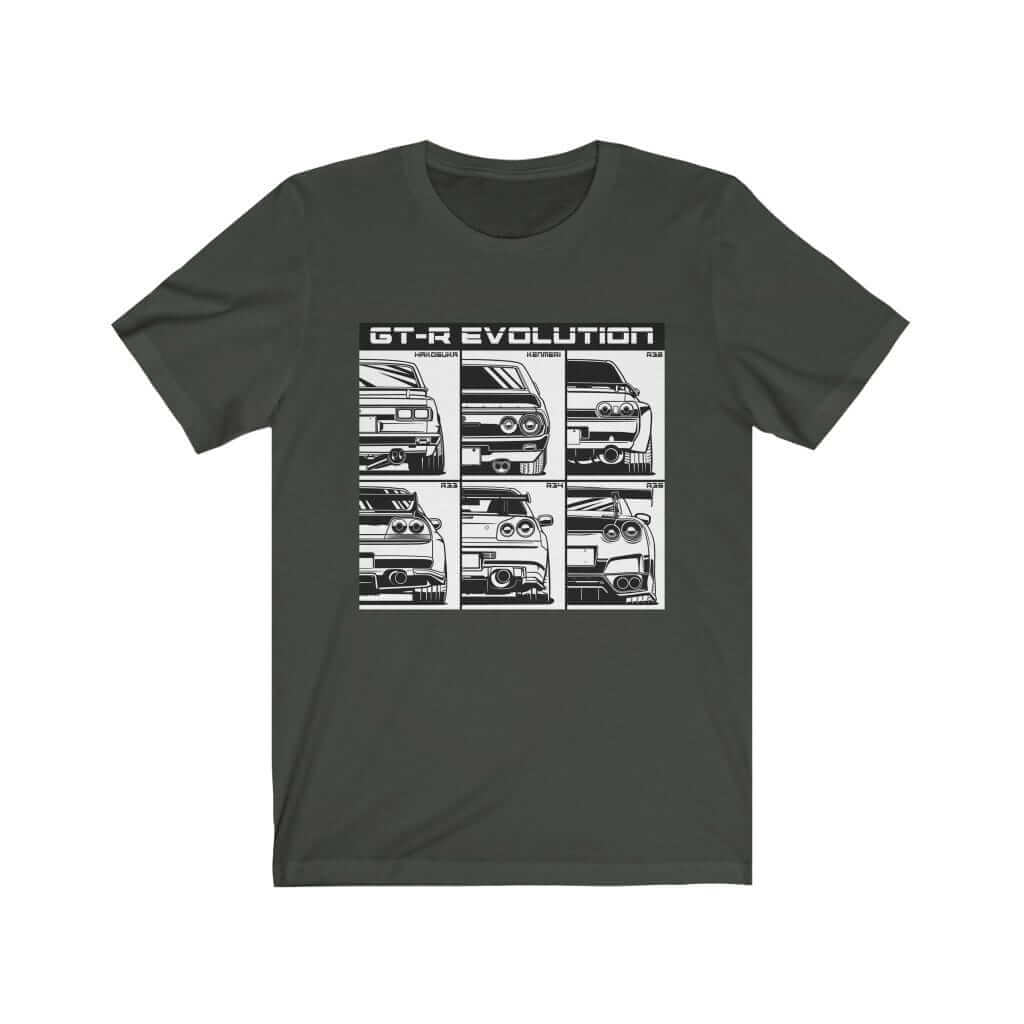 Japanese car printed on dark grey car t-shirt, JDM tee, car guy gift, car lover, car fan, car enthusiast, petrolhead, JDM lover, boyfriend gift idea