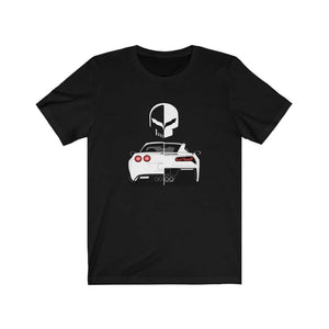 Muscle car printed on black car t-shirt, american muscle car tee, car guy gift, car lover, car fan, car enthusiast, petrolhead, hot rod lover, boyfriend gift idea