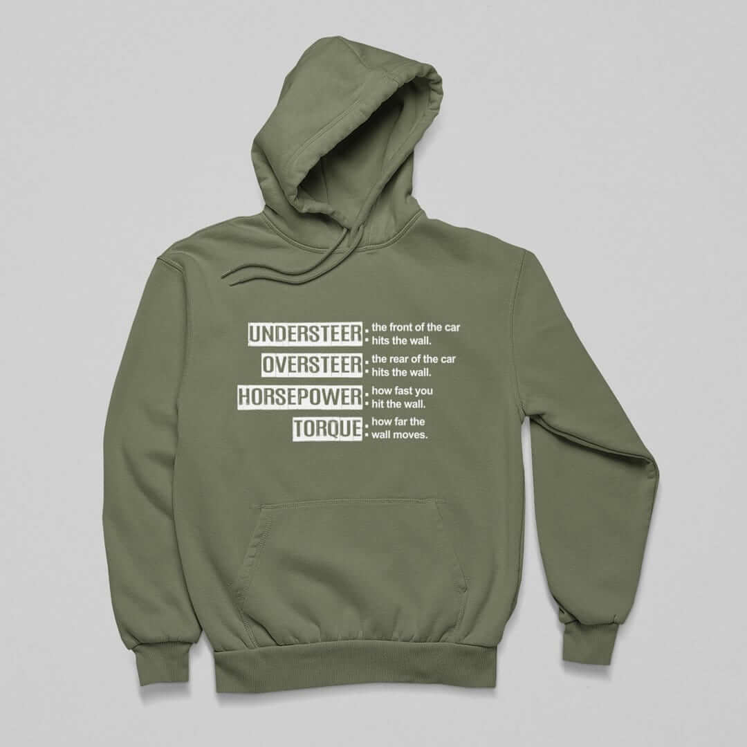 military green funny car hoodie, car guy hoodie, car clothing, car apparel, car merch