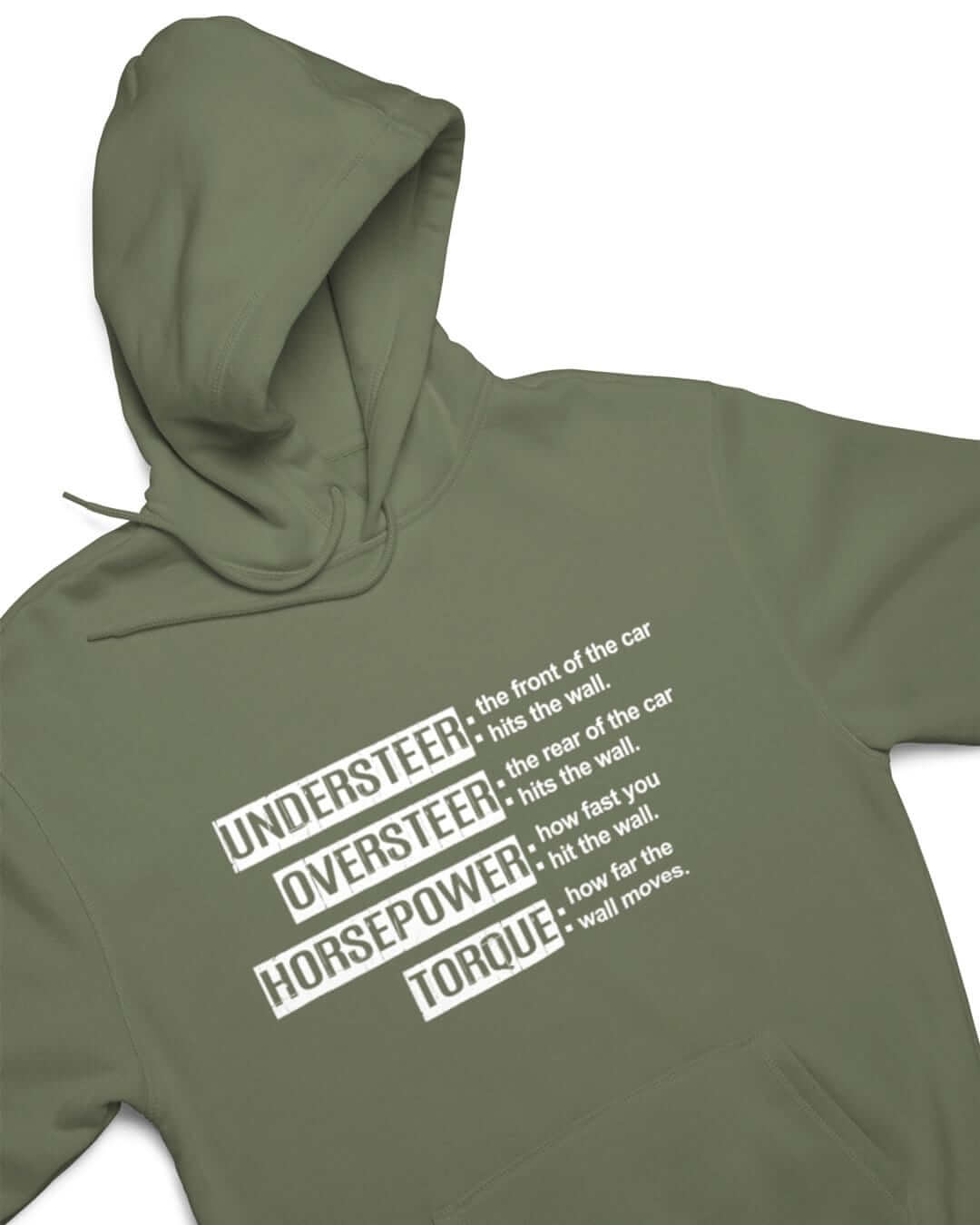 military green funny car hoodie, car guy hoodie, car clothing, car apparel, car merch
