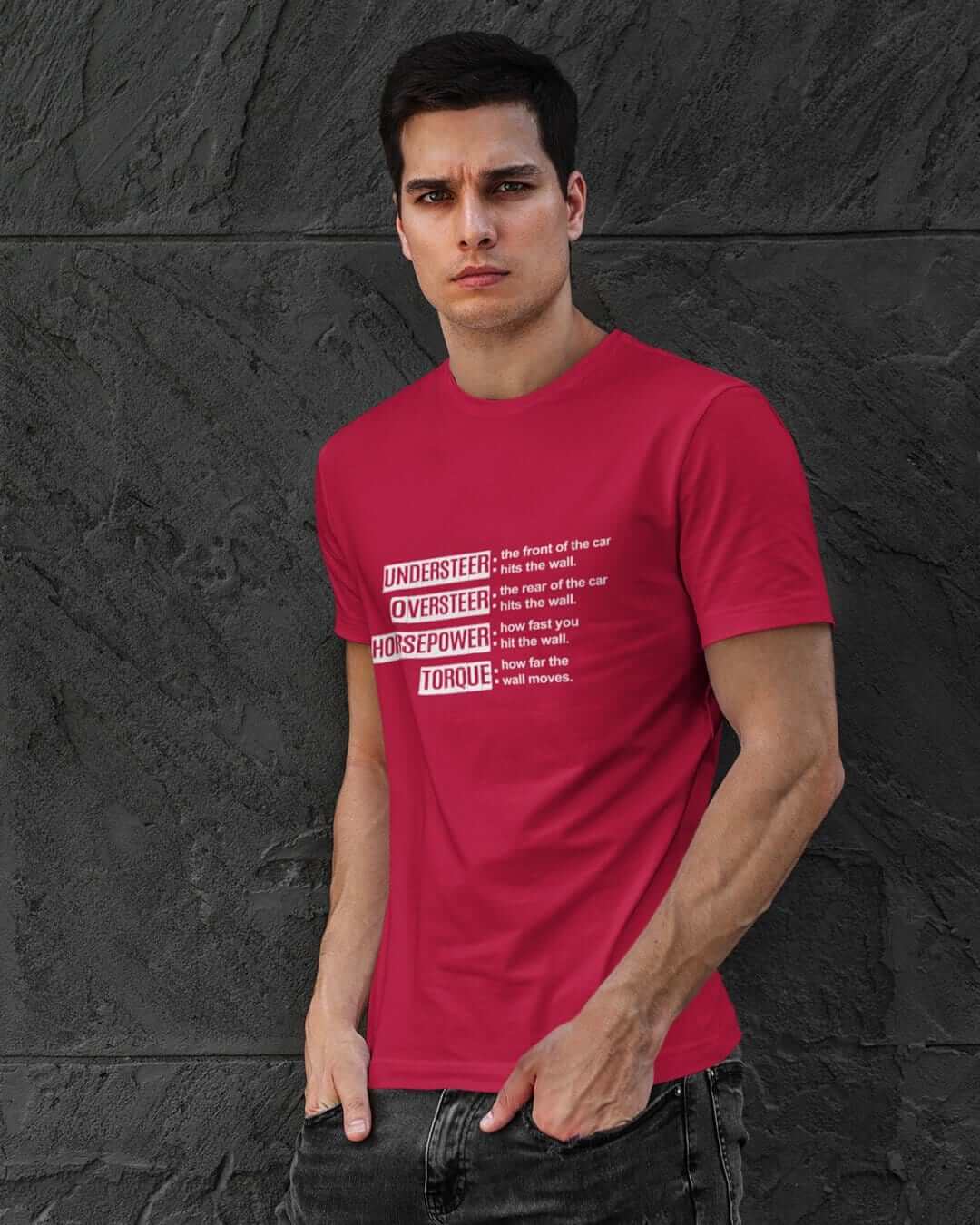 car lover with red funny car t-shirt, car merch, car guy gift, car apparel