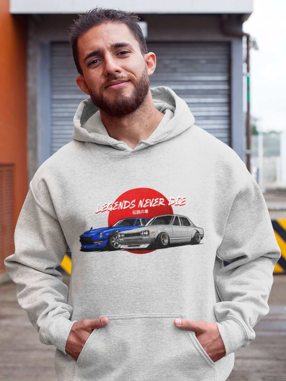 Legendary Japanese cars printed on athletic heather car hoodie, JDM sweatshirt, car guy gift, car lover, car fan, car enthusiast, petrolhead, JDM lover, boyfriend gift idea