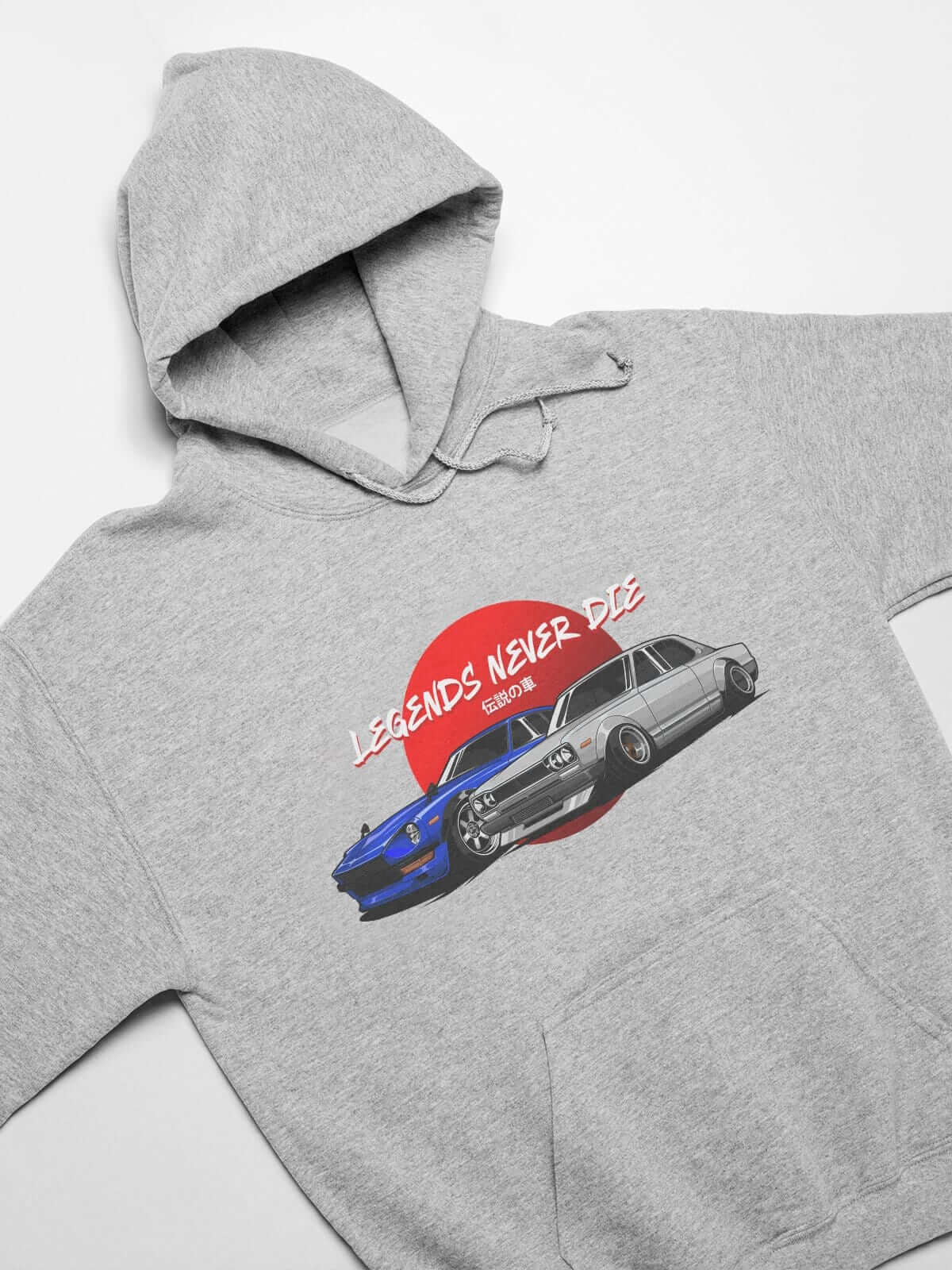 Legendary Japanese cars printed on athletic heather car hoodie, JDM sweatshirt, car guy gift, car lover, car fan, car enthusiast, petrolhead, JDM lover, boyfriend gift idea
