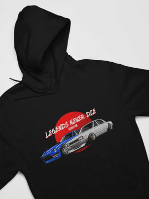 Legendary Japanese cars printed on black car hoodie, JDM sweatshirt, car guy gift, car lover, car fan, car enthusiast, petrolhead, JDM lover, boyfriend gift idea