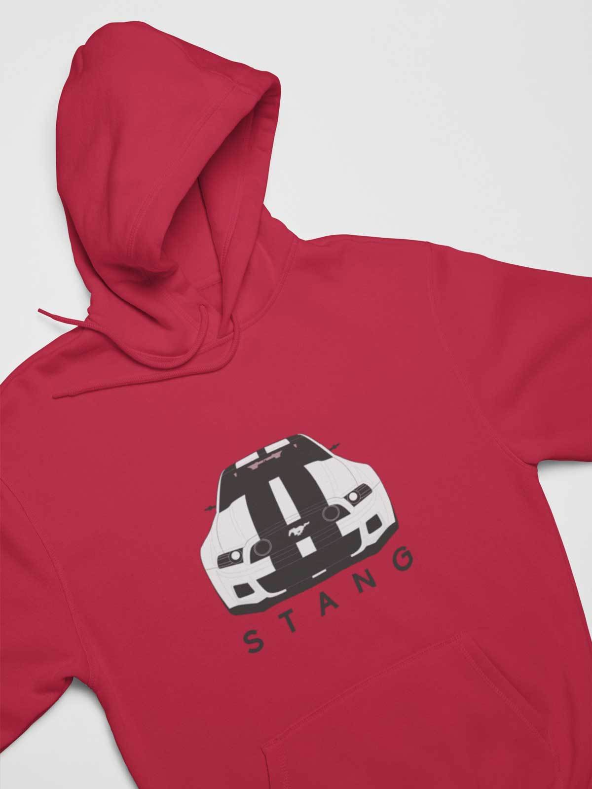 Need For Speed Muscle Car printed on red car hoodie designed for car lovers, car guys, car enthusiasts, muscle cars lovers and petrolheads