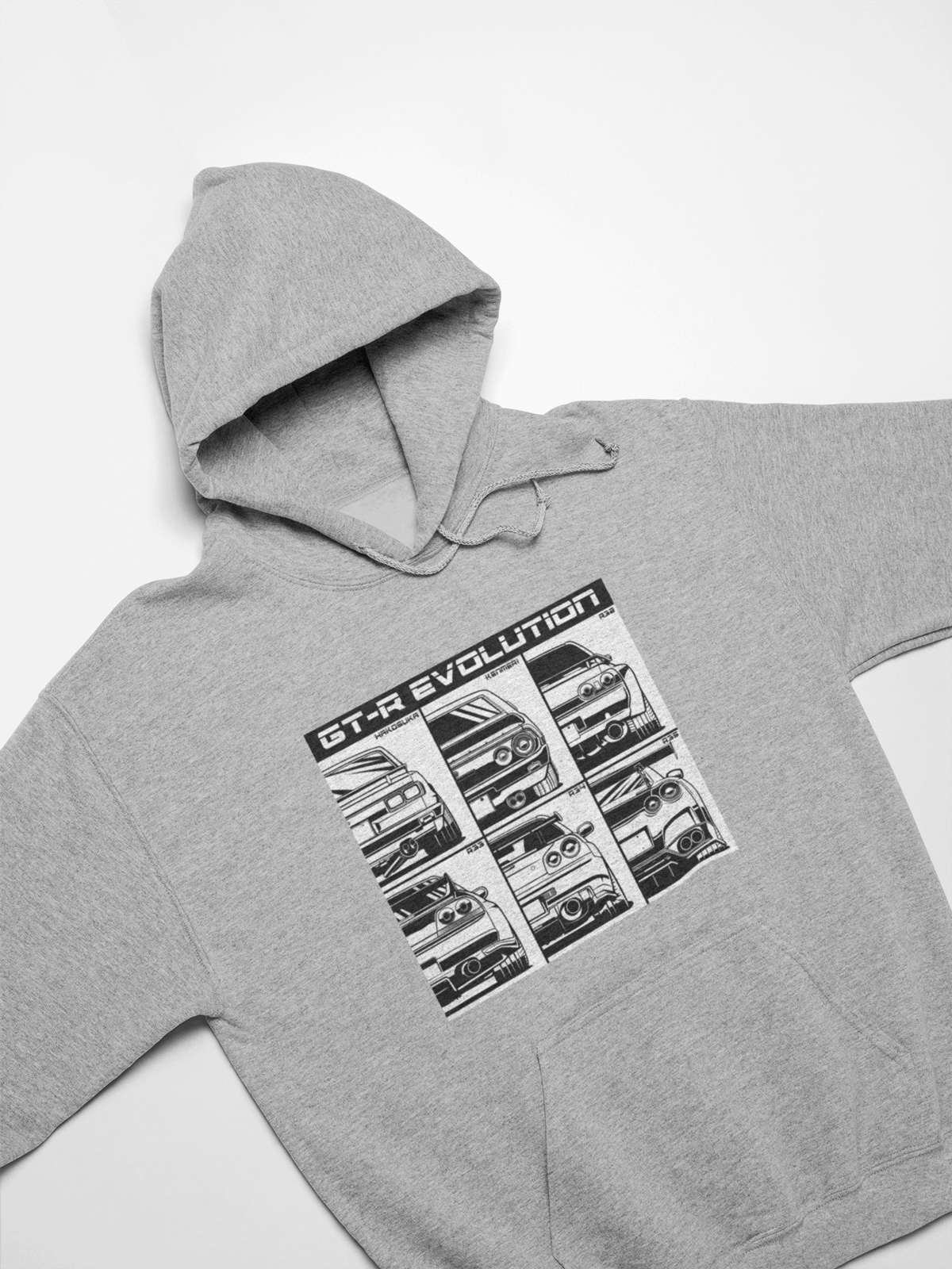 Japanese cars printed on  athletic heather car hoodie, JDM sweatshirt, car guy gift, car lover, car fan, car enthusiast, petrolhead, JDM lover, boyfriend gift idea