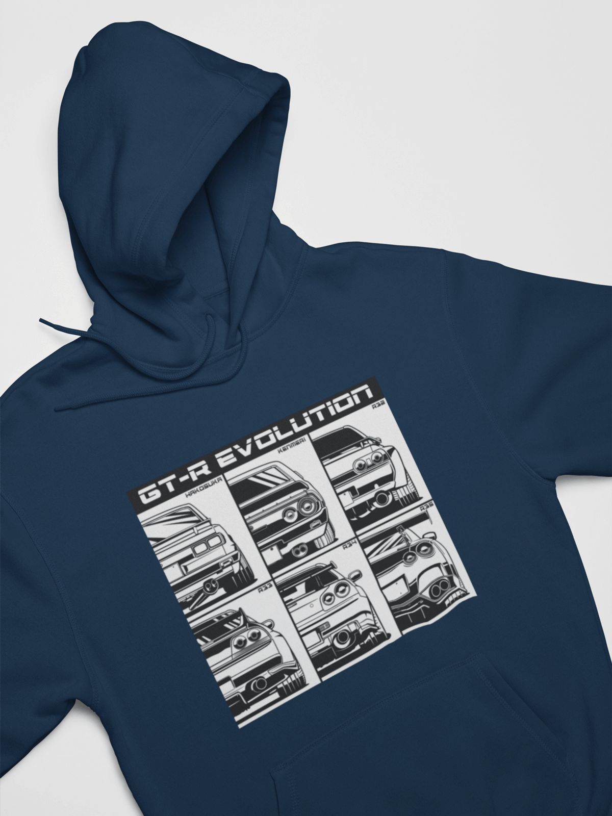 Japanese cars printed on navy car hoodie, JDM sweatshirt, car guy gift, car lover, car fan, car enthusiast, petrolhead, JDM lover, boyfriend gift idea