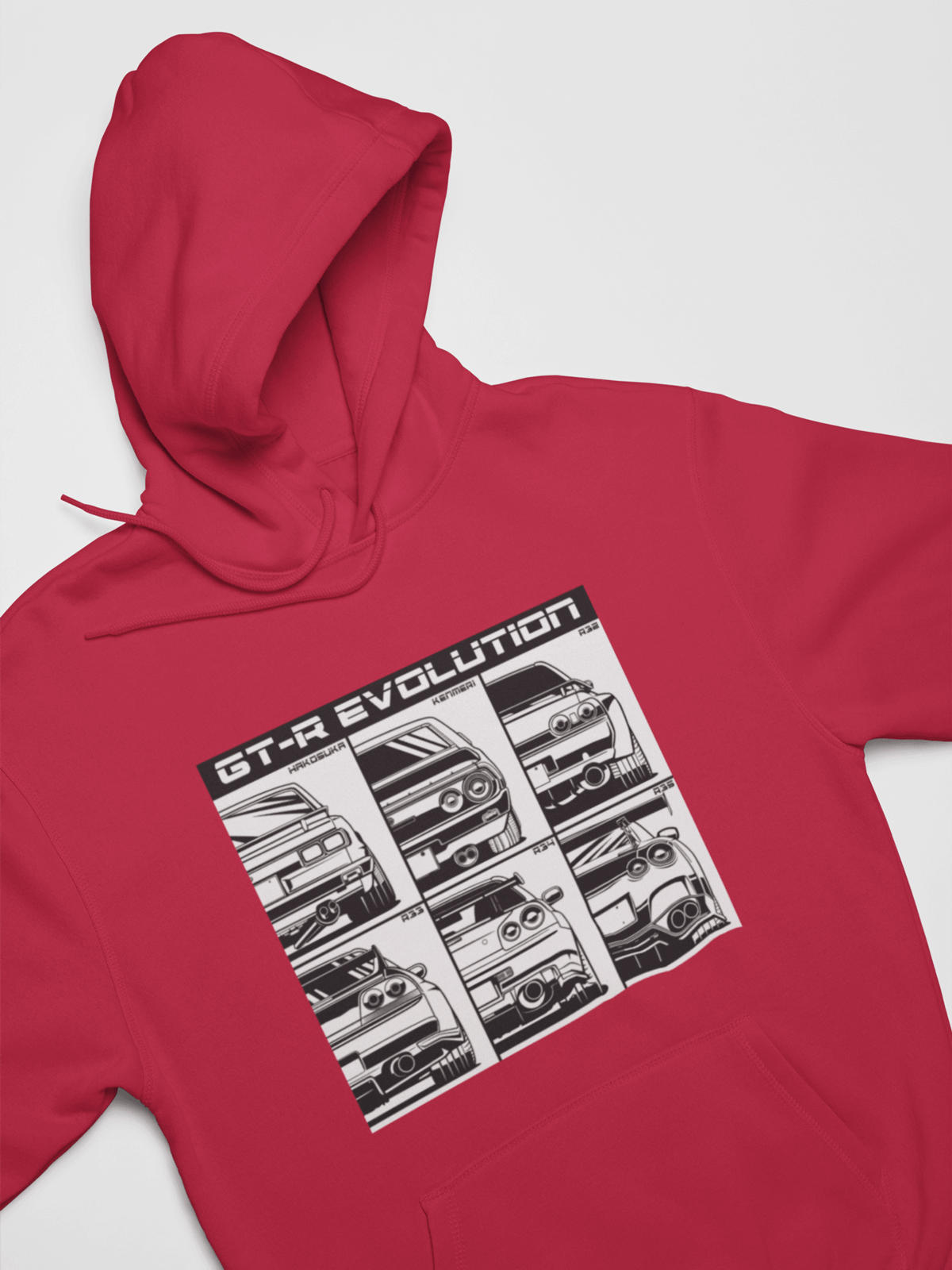 Japanese cars printed on red car hoodie, JDM sweatshirt, car guy gift, car lover, car fan, car enthusiast, petrolhead, JDM lover, boyfriend gift idea