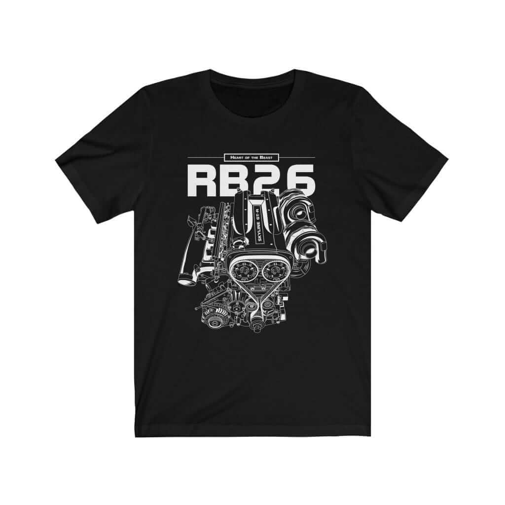 Japanese car printed on black car t-shirt, jdm tee, car guy gift, car lover present, car-fan, car enthusiast