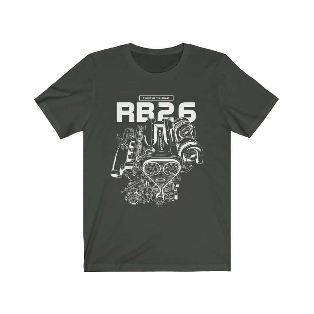 Japanese car printed on dark grey car t-shirt, jdm tee, car guy gift, car lover present, car-fan, car enthusiast