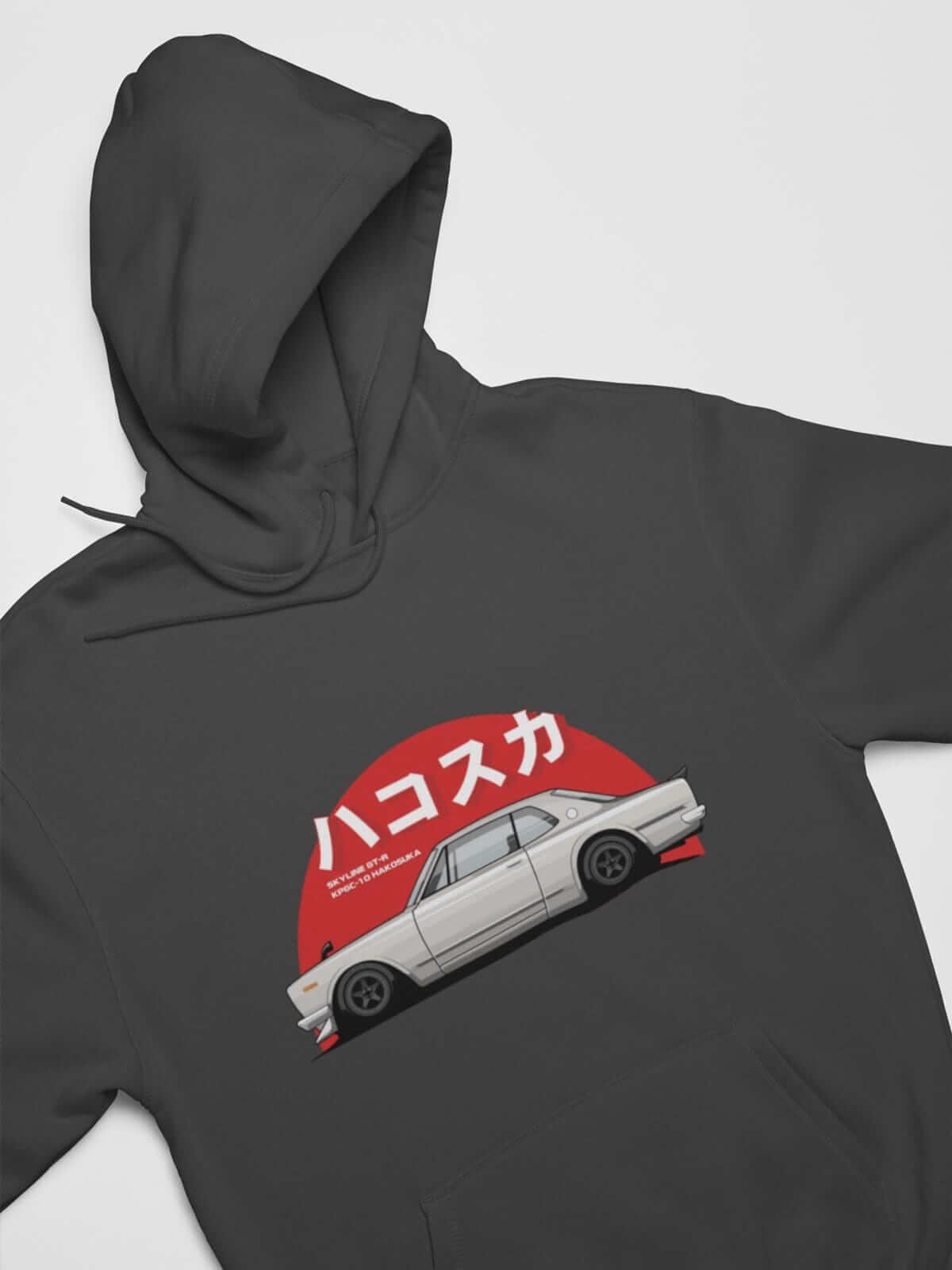 Japanese car printed on dark grey car hoodie, JDM sweatshirt, car guy gift, car lover, car fan, car enthusiast, petrolhead, JDM lover, boyfriend gift idea