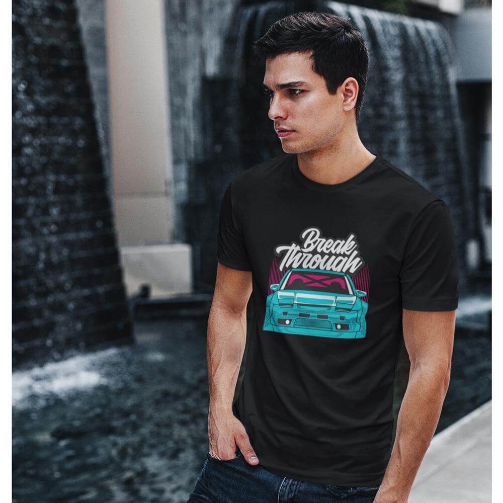 Japanese sports car printed on black car t-shirt, JDM tee, car guy gift, car lover, car fan, car enthusiast, petrolhead, JDM lover, boyfriend gift idea