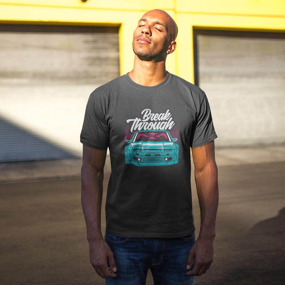 Japanese sports car printed on dark grey car t-shirt, JDM tee, car guy gift, car lover, car fan, car enthusiast, petrolhead, JDM lover, boyfriend gift idea