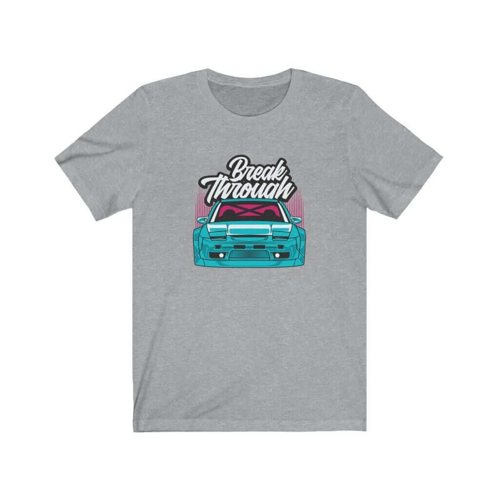 Japanese sports car printed on athletic heather car t-shirt, JDM tee, car guy gift, car lover, car fan, car enthusiast, petrolhead, JDM lover, boyfriend gift idea