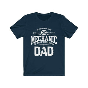 father's day gift t-shirt, mechanic navy tshirt with saying, funny mechanic tee, the best father's day gift