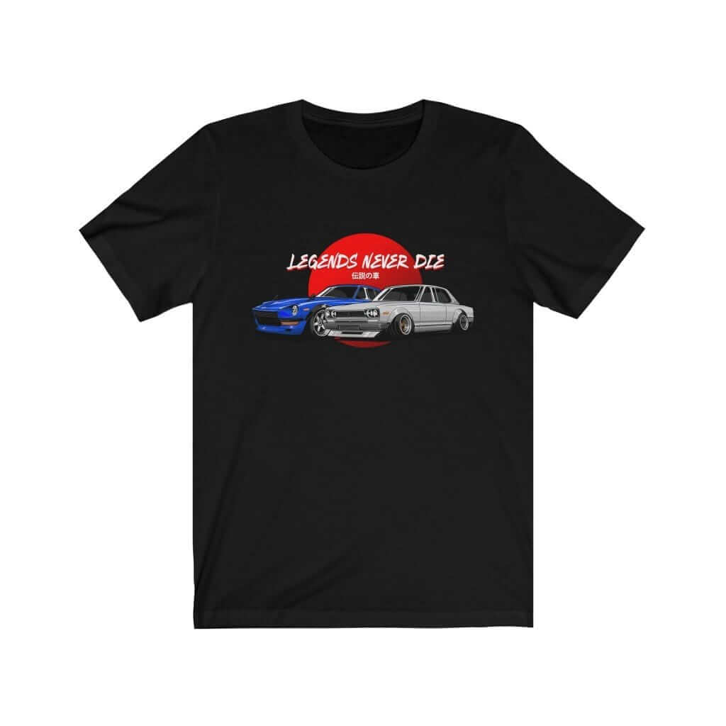 Japanese cars printed on black car t-shirt, JDM tee, car guy gift, car lover, car fan, car enthusiast, petrolhead, JDM lover, boyfriend gift idea
