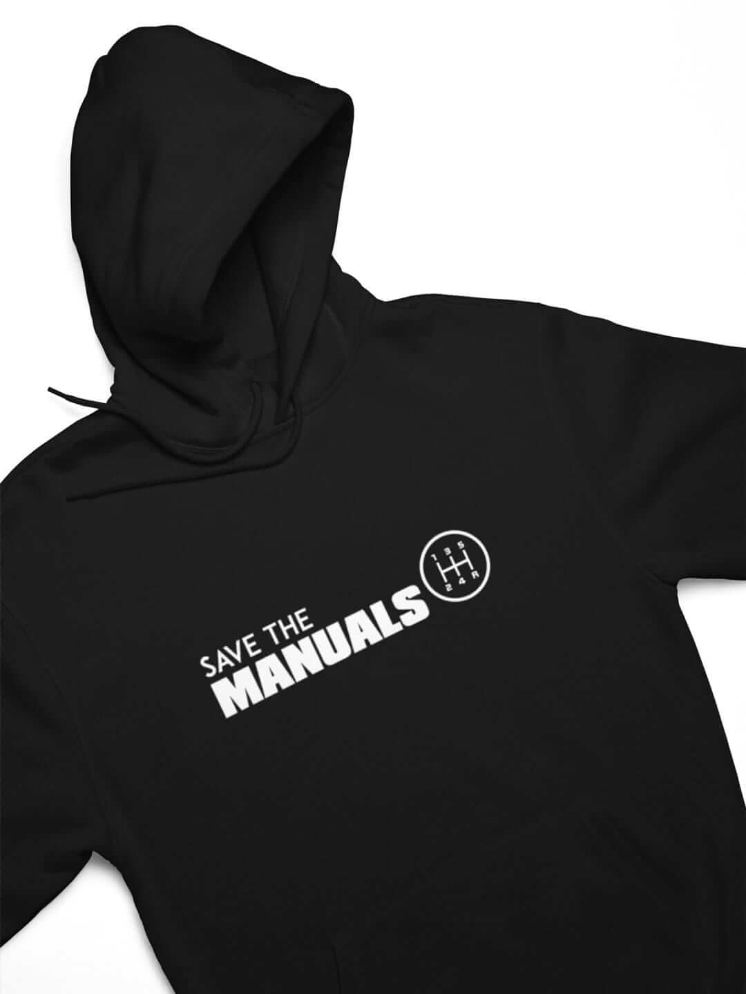 black save the manuals car hoodie car-apparel car guy gift