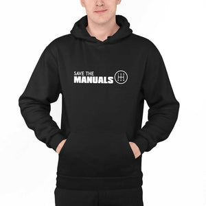 black save the manuals car hoodie car-apparel car guy gift