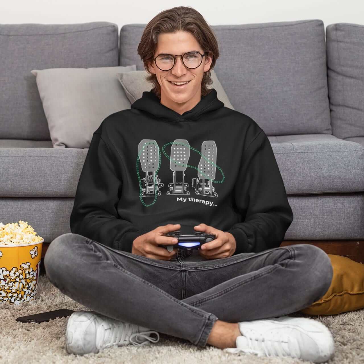 Funny Car Guys design with 3 pedals printed on black car hoodie, JDM sweatshirt, car guy gift, car lover, car fan, car enthusiast, petrolhead, JDM lover, boyfriend gift idea