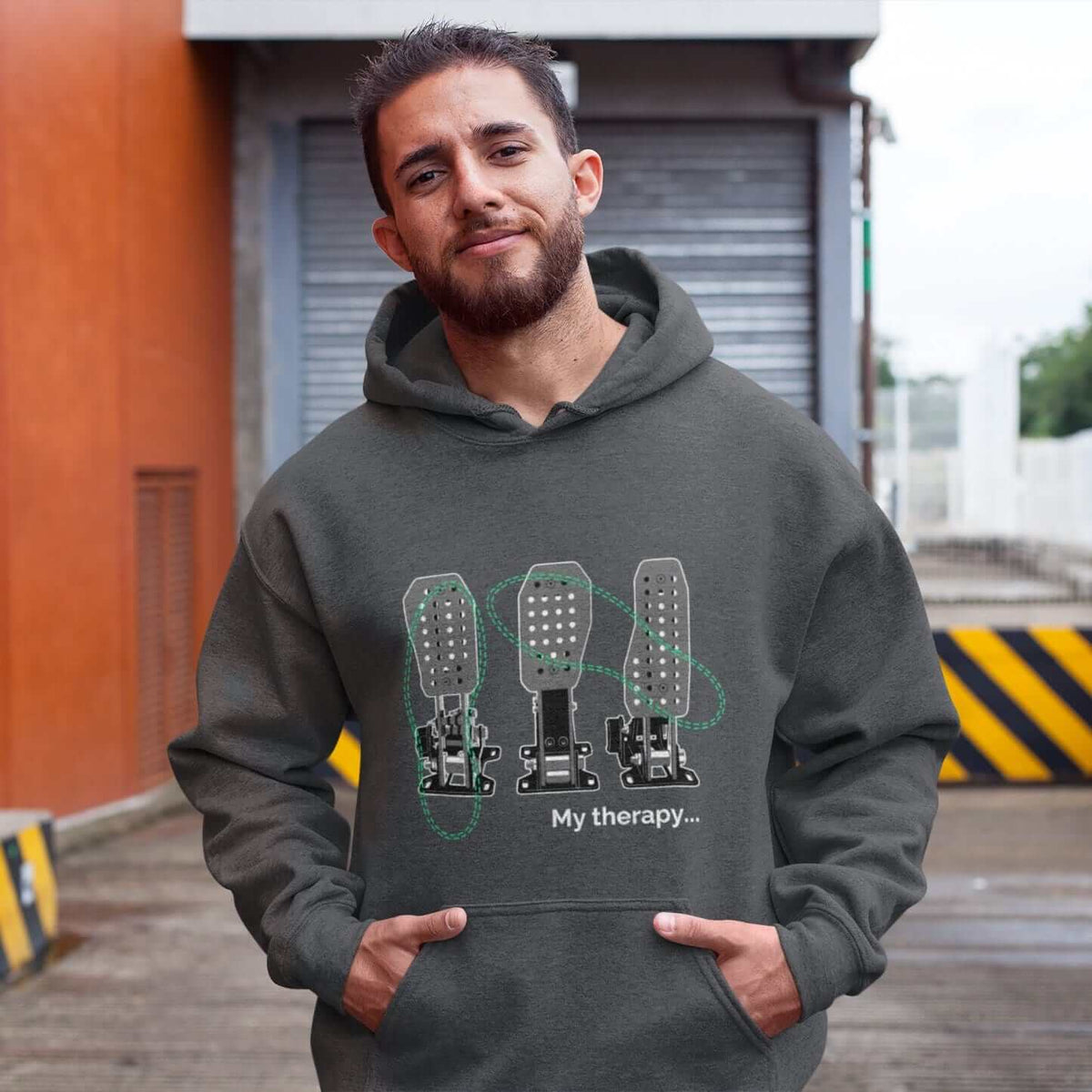 Funny Car Guys design with 3 pedals printed on dark grey car hoodie, JDM sweatshirt, car guy gift, car lover, car fan, car enthusiast, petrolhead, JDM lover, boyfriend gift idea