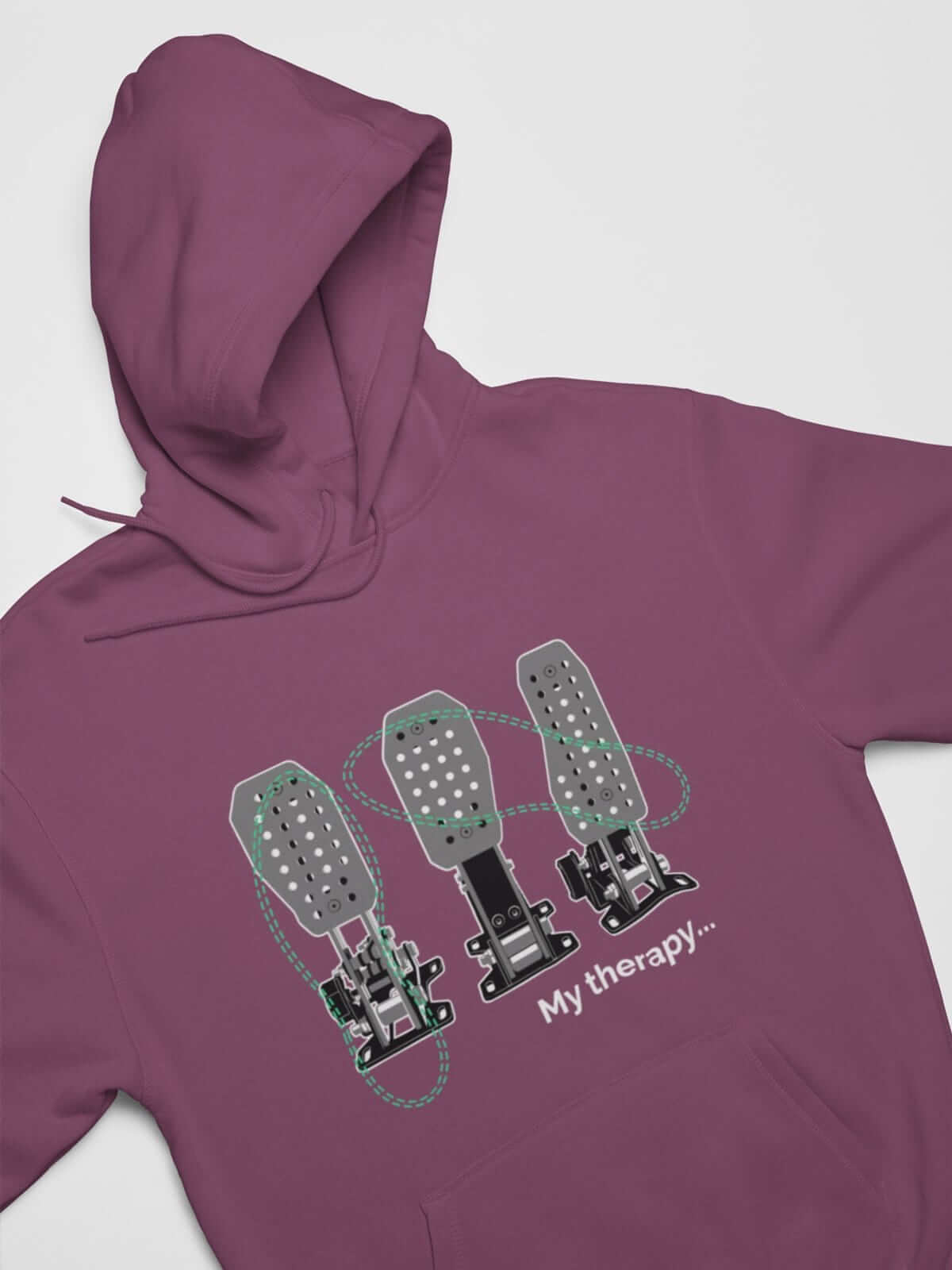 Funny Car Guys design with 3 pedals printed on maroon car hoodie, JDM sweatshirt, car guy gift, car lover, car fan, car enthusiast, petrolhead, JDM lover, boyfriend gift idea