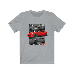Red Japanese car printed on athletic heather car t-shirt, JDM tee, car guy gift, car lover, car fan, car enthusiast, petrolhead, JDM lover, boyfriend gift idea