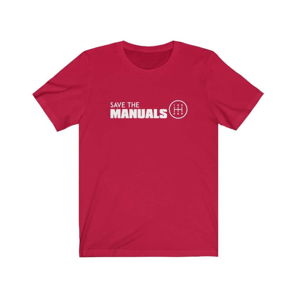 red save the manuals car t shirt car clothing car apparel