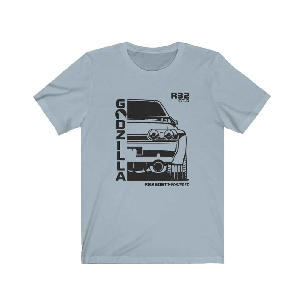 Japanese car printed on light blue car t-shirt, jdm tee, car guy gift, car lover present, car-fan, car enthusiast