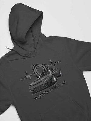 Japanese engine printed on dark grey car hoodie, JDM sweatshirt, car guy gift, car lover, car fan, car enthusiast, petrolhead, JDM lover, boyfriend gift idea
